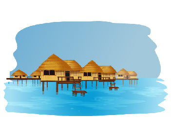 huts on the beach