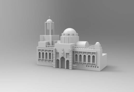 3d model of a church